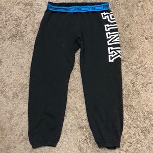 Victoria’s Secret Pink Black Joggers With Logo